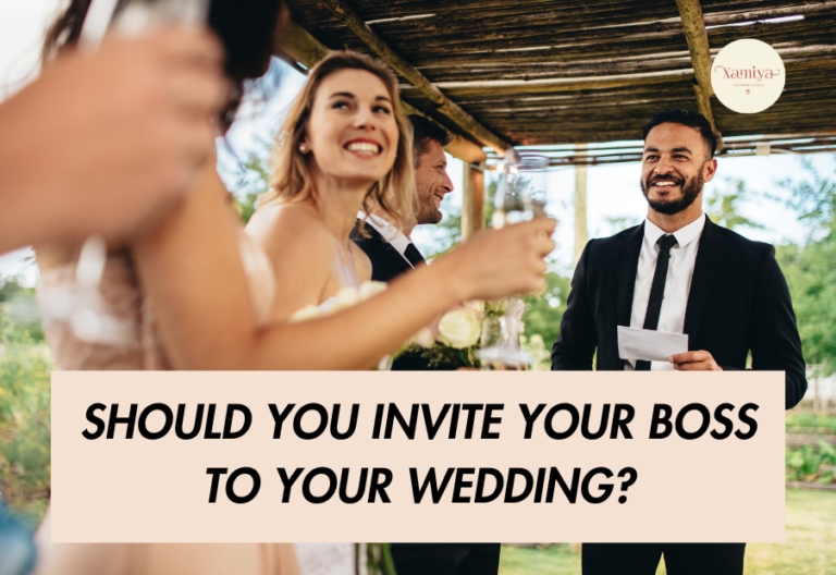 Blog Banner of Article SHOULD YOU INVITE YOUR BOSS TO YOUR WEDDING ETIQUETTE AND TIPS